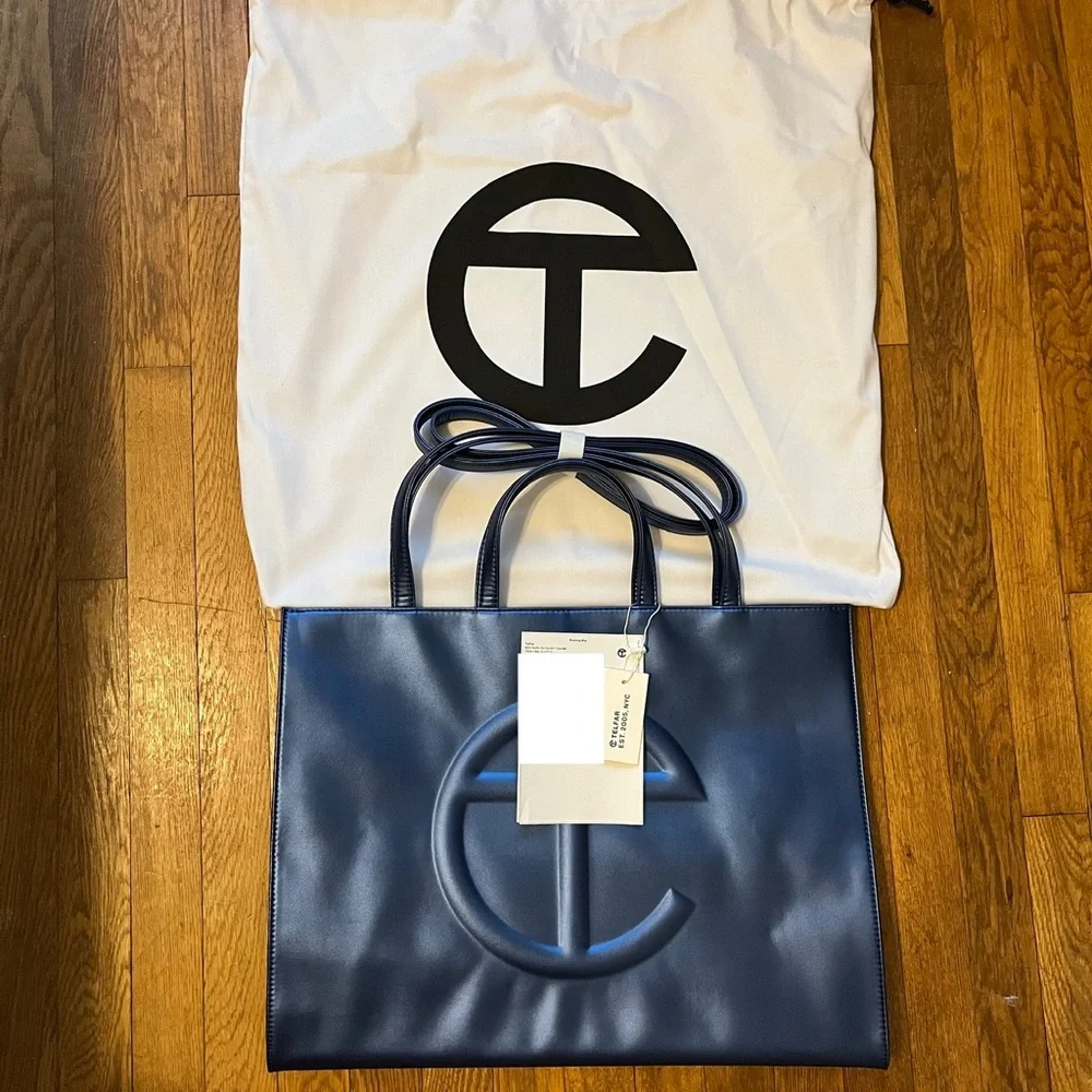 Telfar NWT Large Cobalt Shopping Bag - Picture 4 of 4